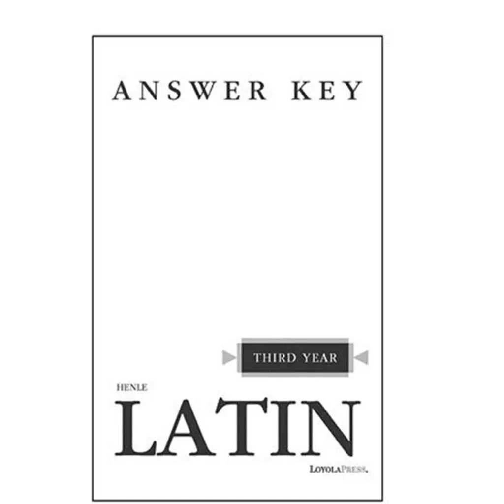 [3s007] Henle Third year Latin (Key)