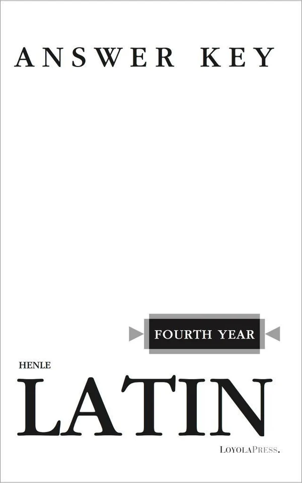[4s023] Henle Latin Fourth year (Key)
