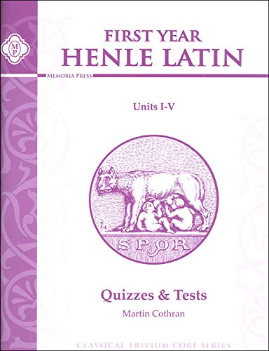 Henle Latin First Year: Units I-V Quizzes & Tests