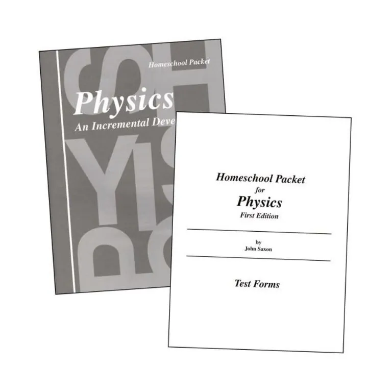 [SaxPhysTest] Saxon Physics Test Answers only