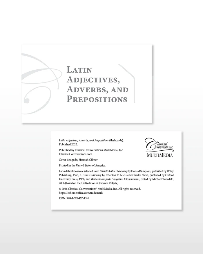 Latin Flashcards Adjectives, Adverbs, and Prepositions