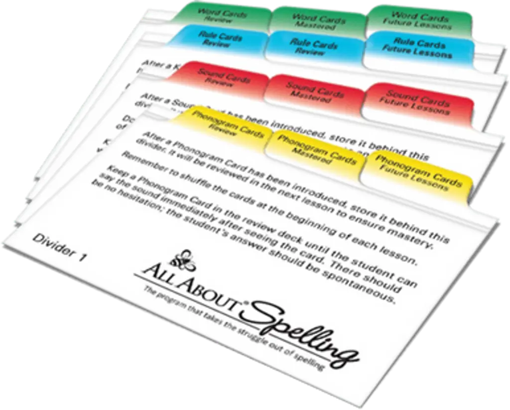[SpelDiv] All About Spelling Divider Cards